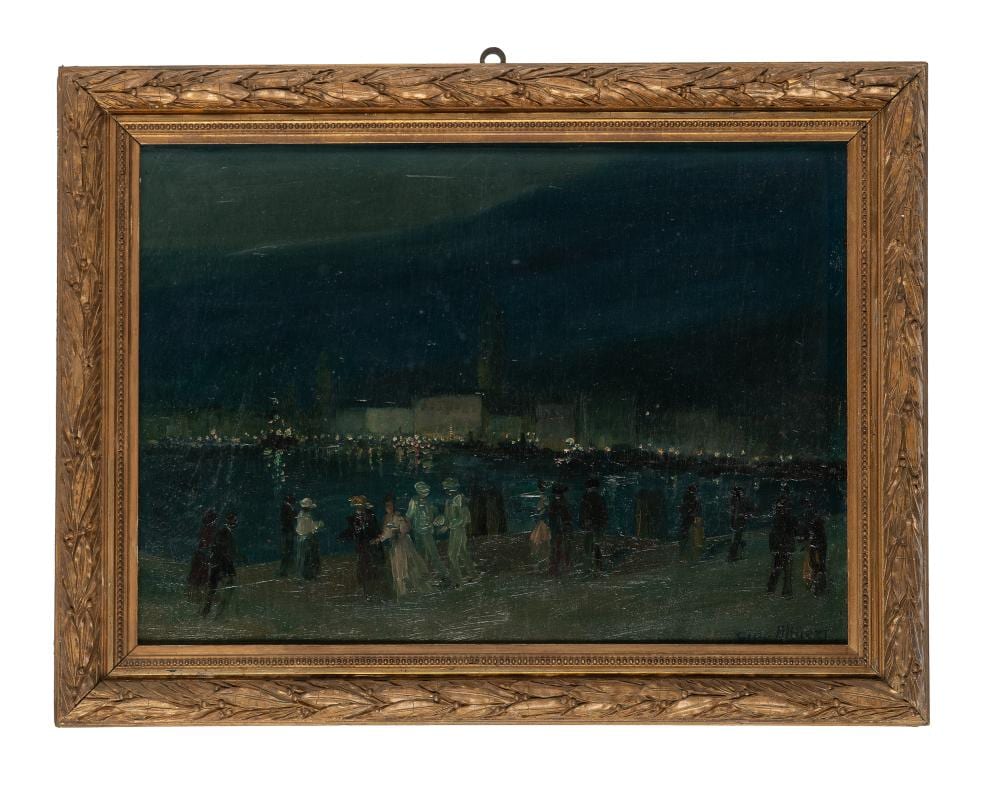 Gino Albieri comparable auction result: gino albieri passeggiata notturna 1924