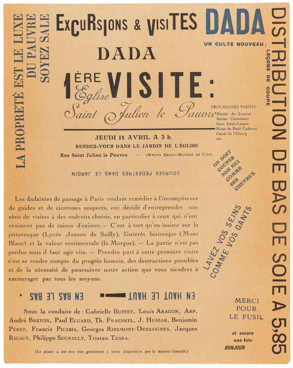Daniel Dávila Helmer comparable auction result: dada excursions visites dada 1 re visite eglise saint julien le pauvre jeudi 14