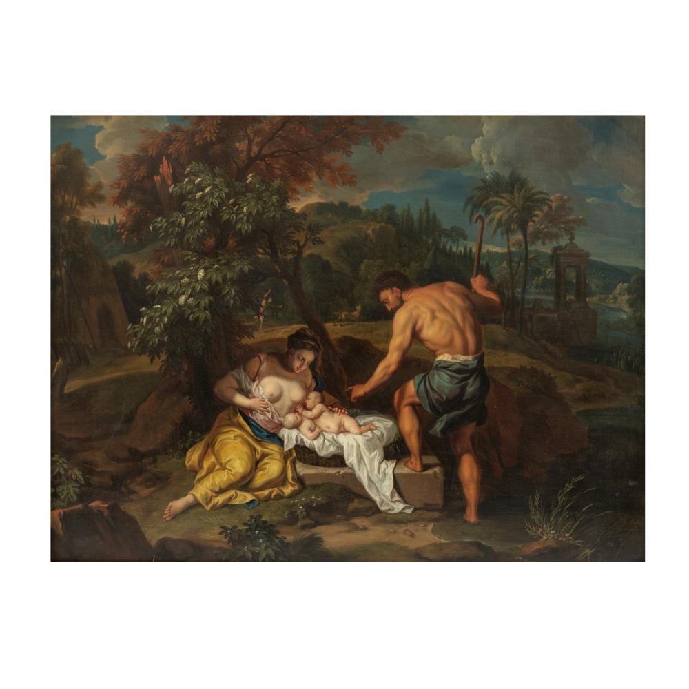 Victor Honoré Janssens comparable auction result: victor honor janssens bruxelles 1658 1736 la d couverte des jumeaux romulus et r mus