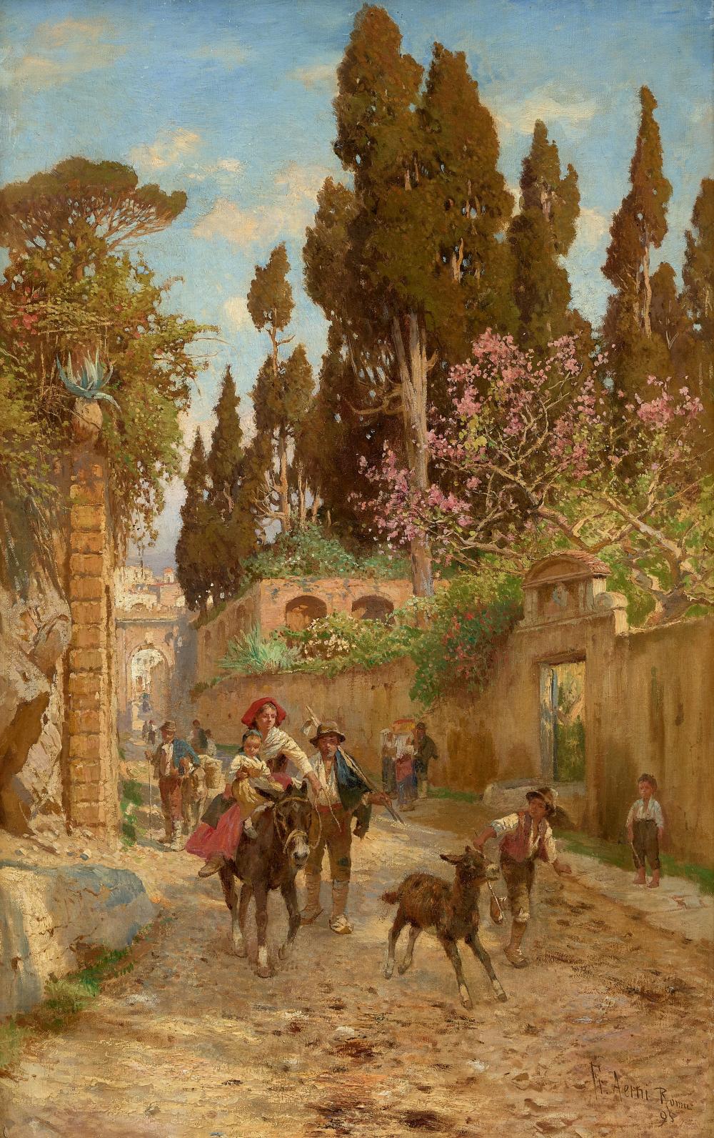 Franz Theodor Aerni comparable auction result: franz theodor aerni aarburg 1853 1918 campagne romaine anim e de figures