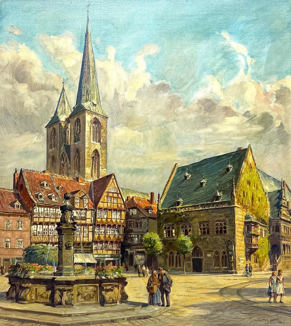 Walter Gemm comparable auction result: walter gemm 1898 1973 the market square in halberstadt