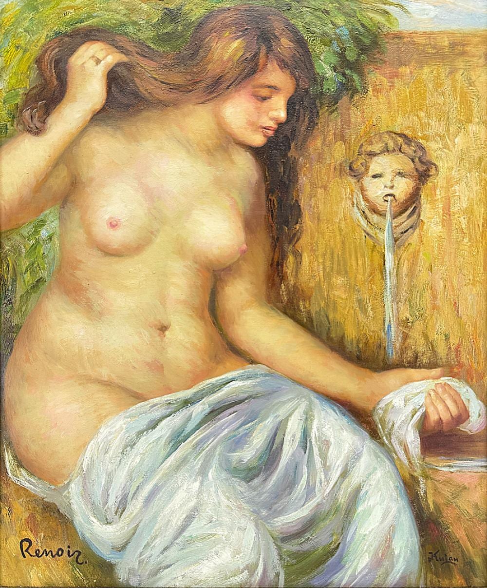 Konrad Kujau comparable auction result: konrad kujau 1938 2000 woman at the fountain