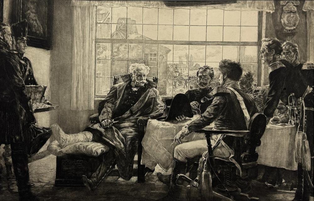 Leo Arndt comparable auction result: leo arndt 1815 bl cher receives napoleon s captured medals hat and sword at genappes