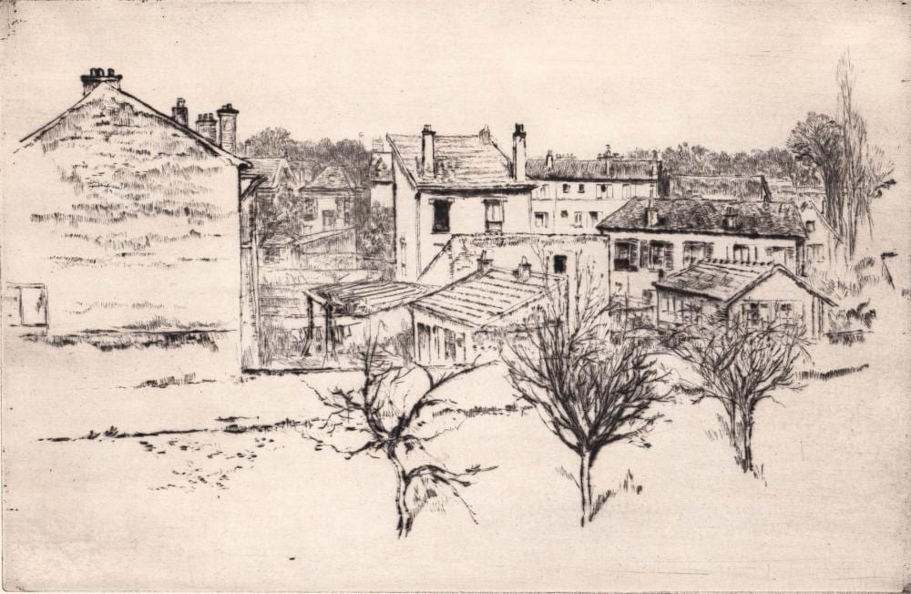 Gustave Leheutre comparable auction result: gustave leheutre signed etching villemomble