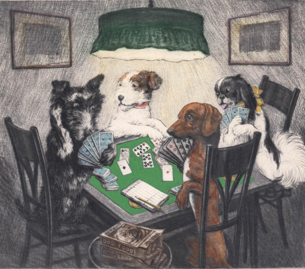 ferdinand michl signed aquatint dogs cards · Grant Zahajko Auctions, LLC · 2025-11-05 Ferdinand Michl comparable auction result: ferdinand michl signed aquatint dogs cards