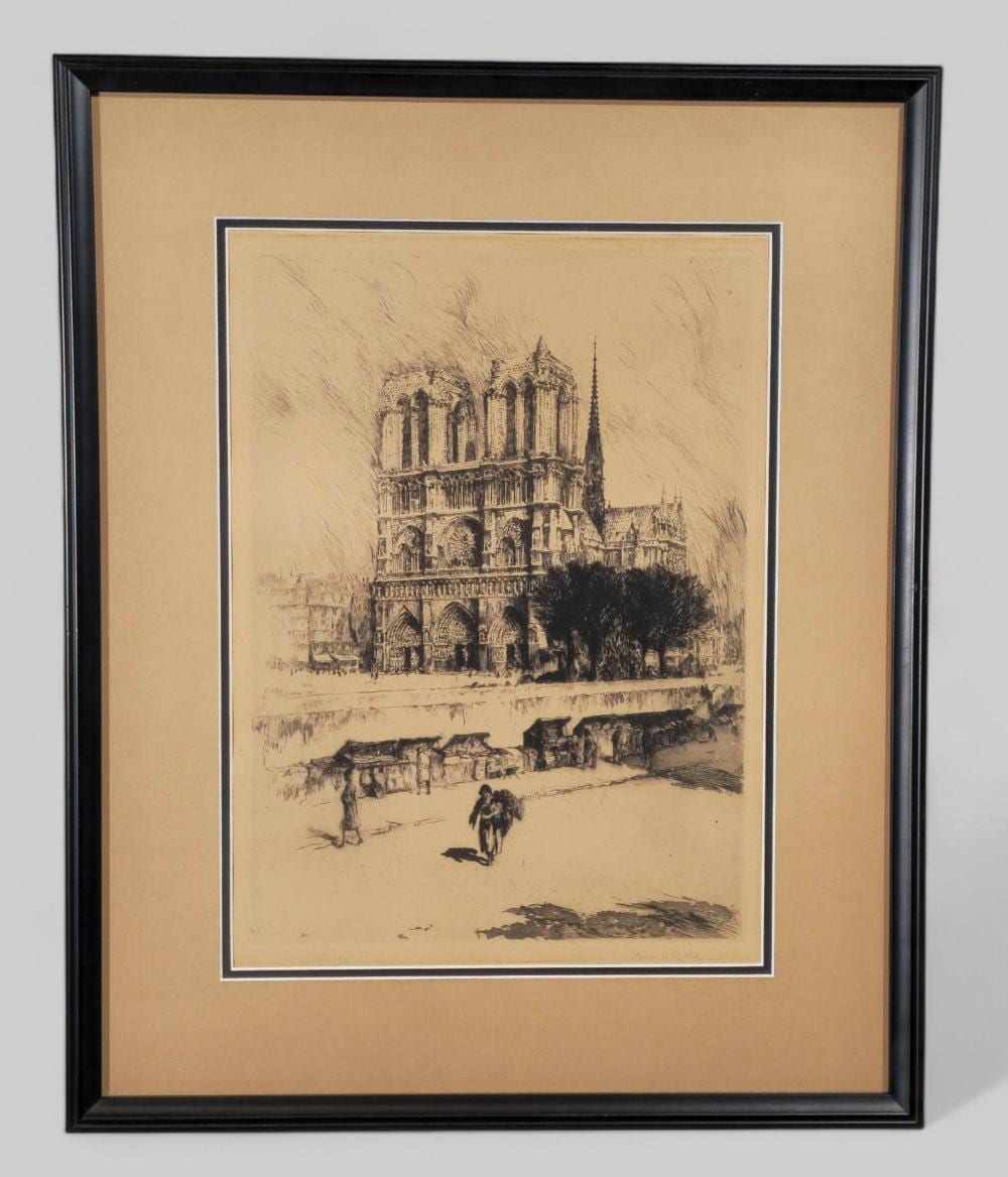 henri le riche etching qual michel et notre dame paris · Main Auction Galleries · 2025-11-01 Henri LeRiche comparable auction result: henri le riche etching qual michel et notre dame paris