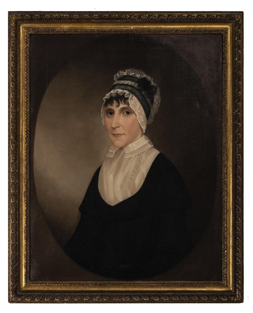 Ezra Ames comparable auction result: ezra ames 1768 1836 a portrait of a lady with white bonnet