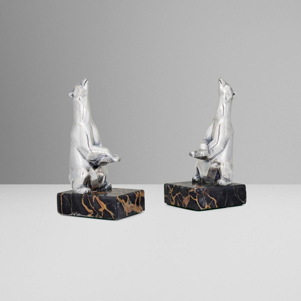 Georgij Dmitrievic Lavrov comparable auction result: georges lavroff standing polar bear bookends pair
