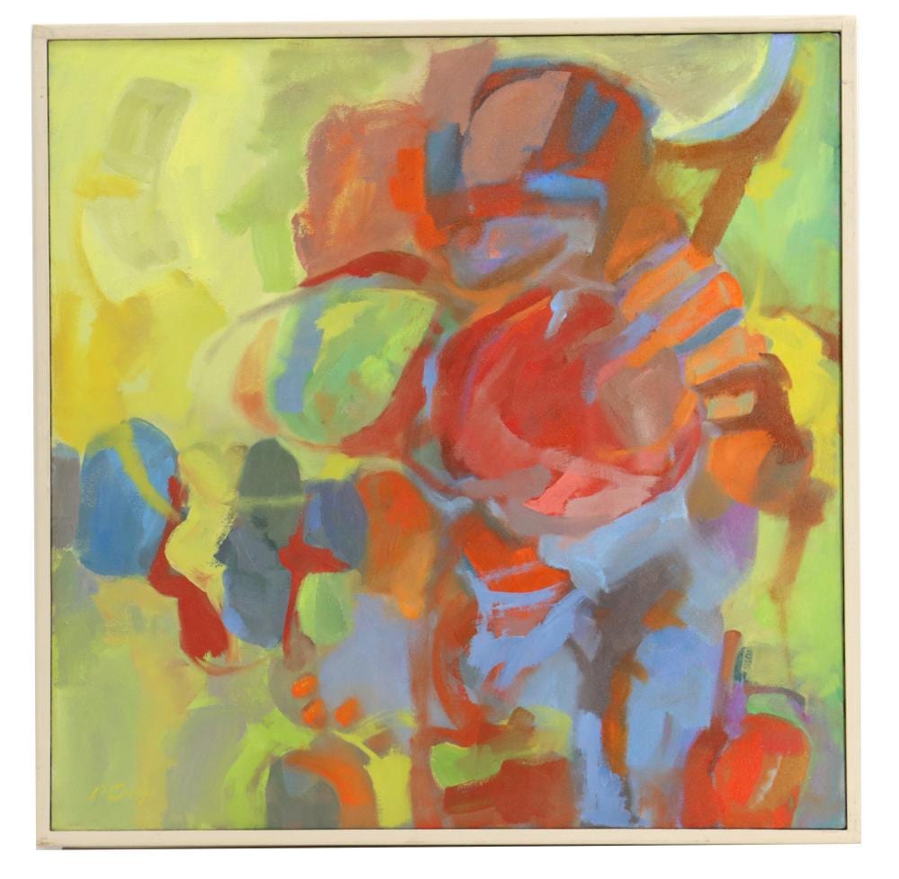 Darrell Crisp comparable auction result: darrell crisp 20th century american abstract expressionist oil on canvas