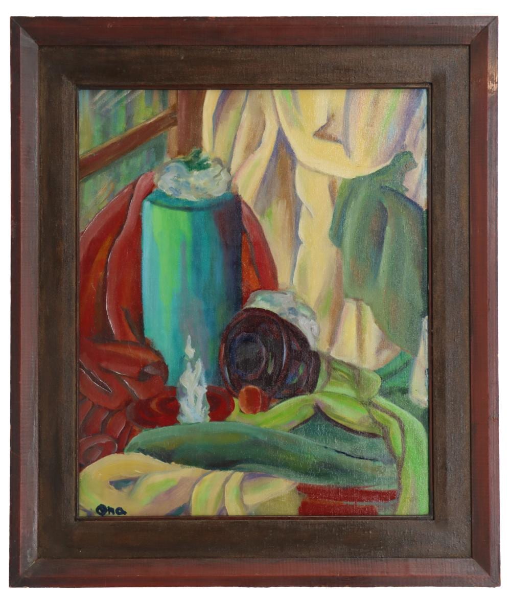 ora gipe 20th century american oil on masonite modernist still life · Sarasota Estate Auction · 2025-11-08 Ora Gipe comparable auction result: ora gipe 20th century american oil on masonite modernist still life