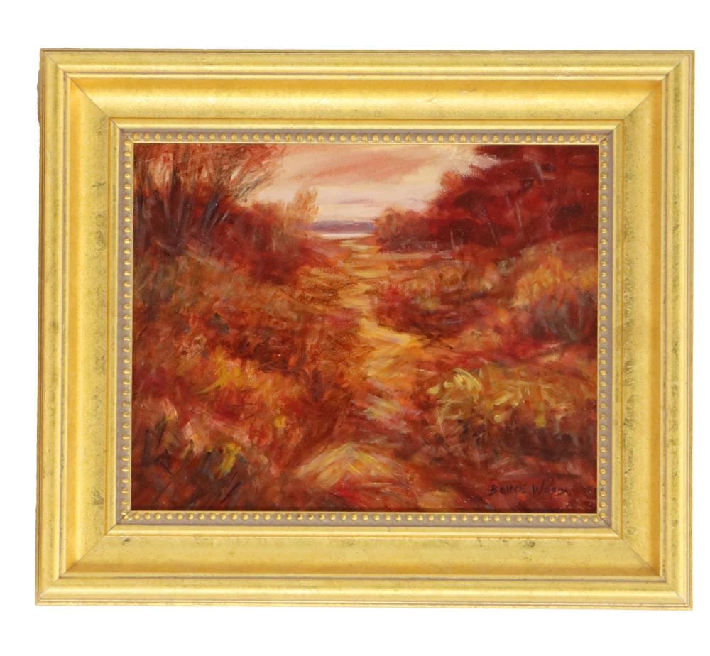 Bruce Wood comparable auction result: bruce wood born 1951 american oil on canvasboard warm touch