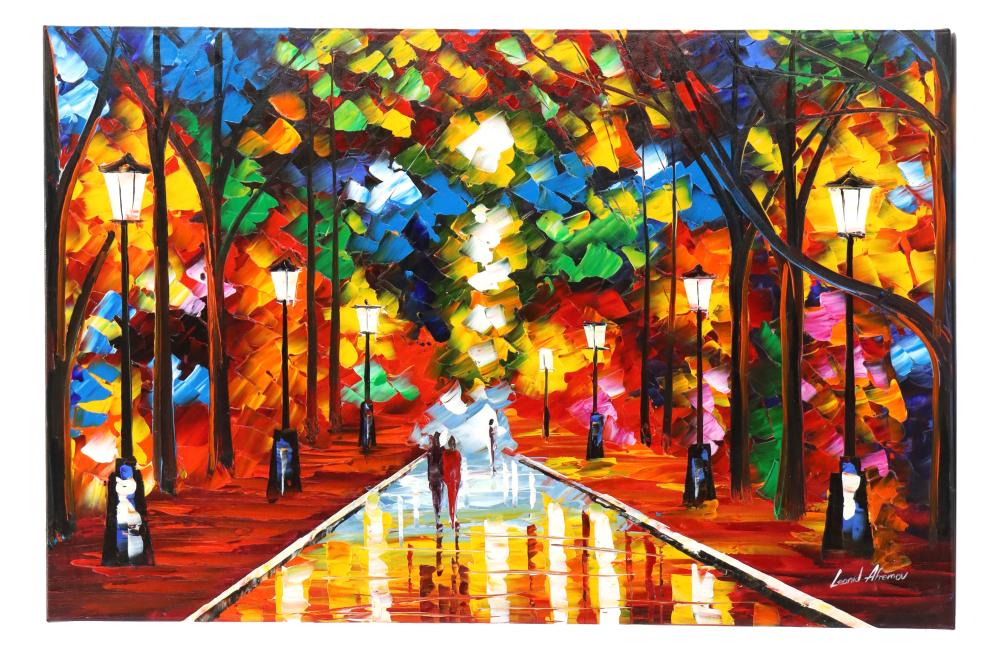 leonid afremov 1955 2019 belarusian israeli embellished giclee · Sarasota Estate Auction · 2025-11-08 Leonid Afremov comparable auction result: leonid afremov 1955 2019 belarusian israeli embellished giclee