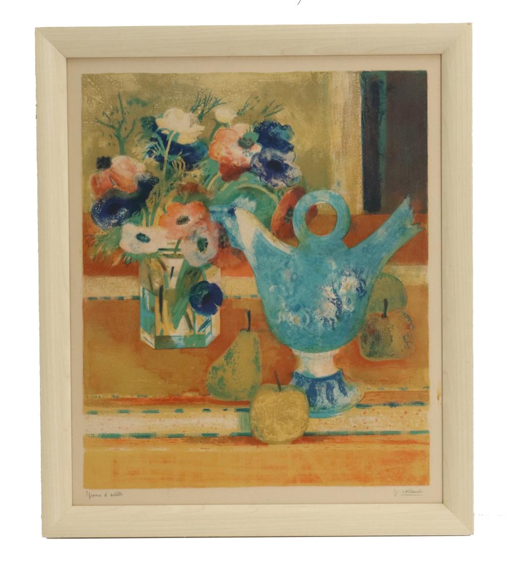 paul collomb 1921 2010 french artists proof lithograph a vase of flowers and a pitcher · Sarasota Estate Auction · 2025-11-08 Paul Collomb comparable auction result: paul collomb 1921 2010 french artists proof lithograph a vase of flowers and a pitcher