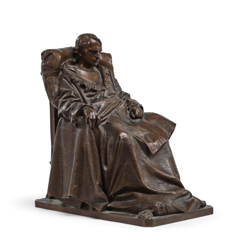 Vincenzo Vela comparable auction result: vincenzo vela 1822 1891 napol on mourant sainte h l ne