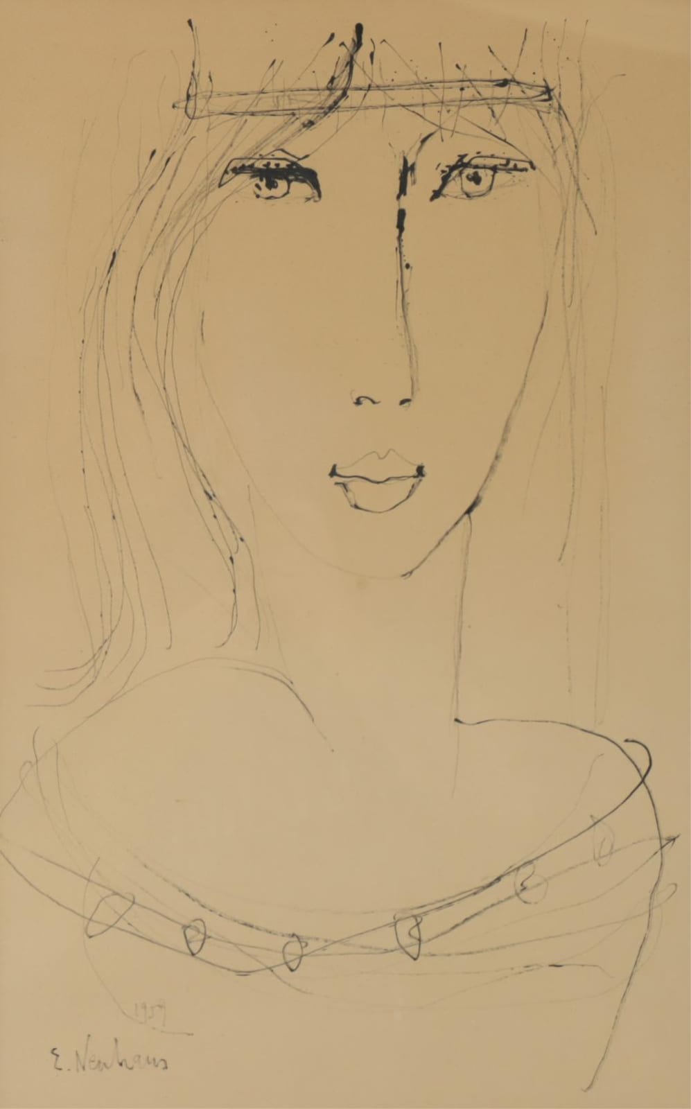 Ervin Neuhaus comparable auction result: ervin neuhaus portrait of a young lady