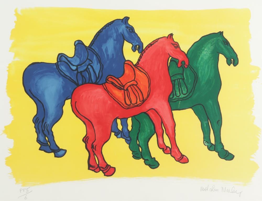 Malcolm Morley comparable auction result: malcolm morley ancient chinese horses litho
