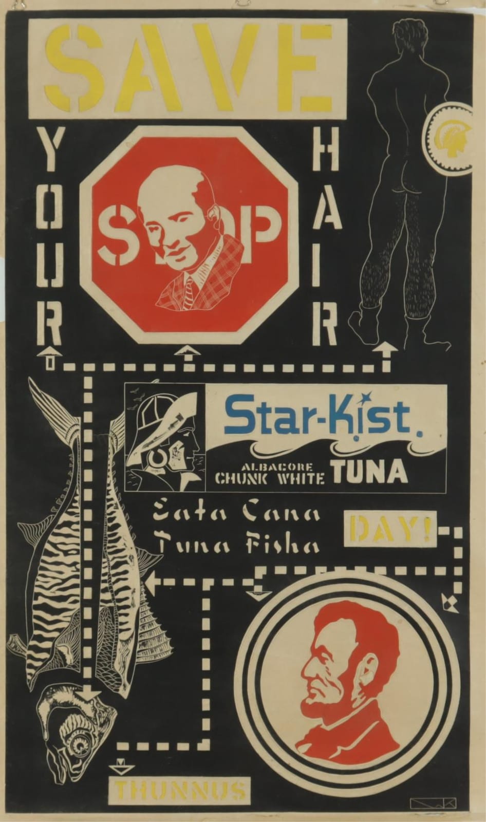 William M. Kent comparable auction result: william m kent save your hair slate print