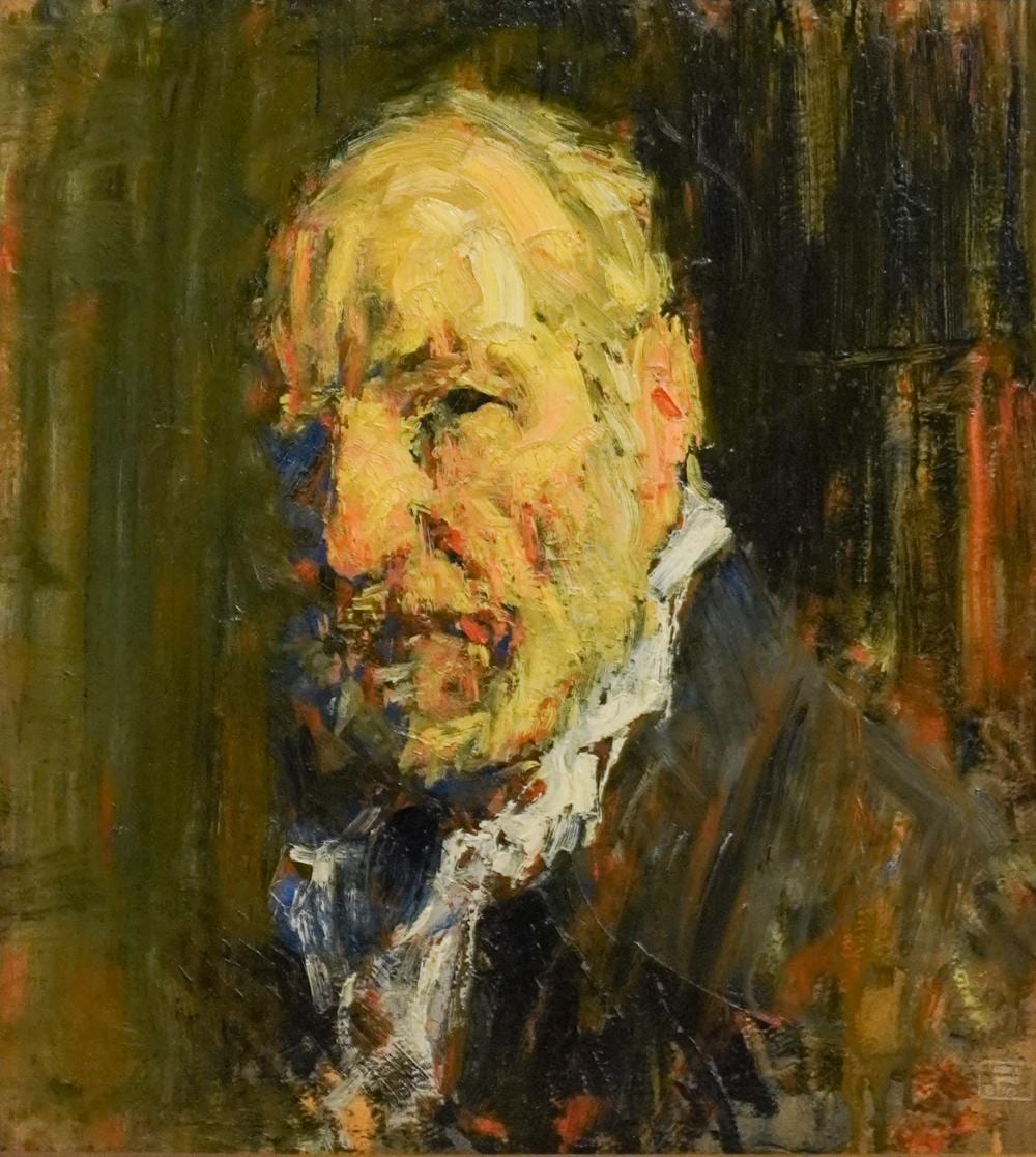 Jesse E Deviney comparable auction result: jesse e deviney american 1883 1941 portrait of a gentleman oil on board stamped l r frame 21 1 4 x 20 in 54 x 50 8 cm