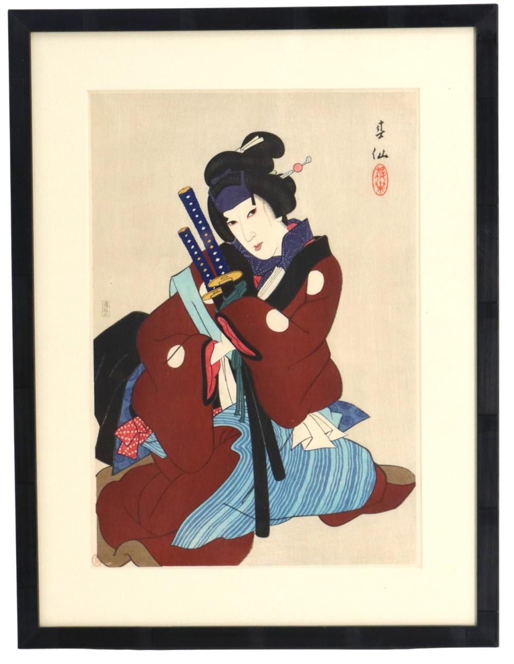 Shunsen Natori comparable auction result: natori shunsen 1886 1960 japanese woodblock print onoe eizaburo as okaru