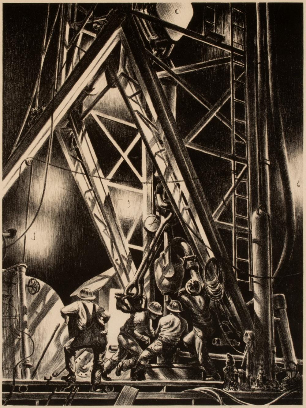 Frederic James comparable auction result: frederic james 1915 1985 rare industrial scene litho