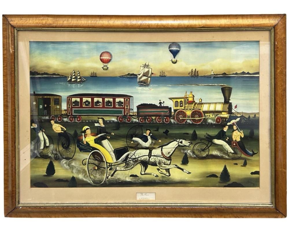 Ralph Cahoon comparable auction result: signed ralph cahoon the race lithograph