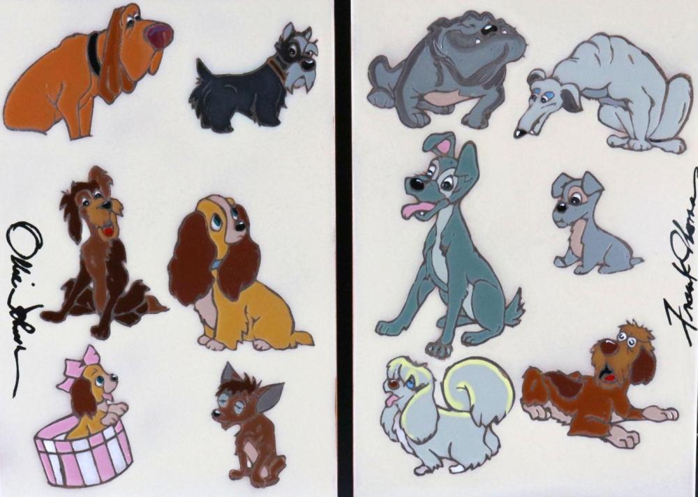 Ollie Johnston comparable auction result: frank ollie johnston curtain call lady the tramp ceramic tile