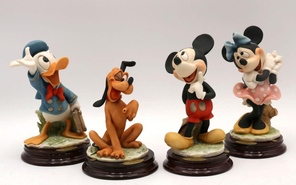 4 Giuseppe Armani Walt Disney Ceramic Figurines sold by Market Auctions, lot 187 — auction record photograph