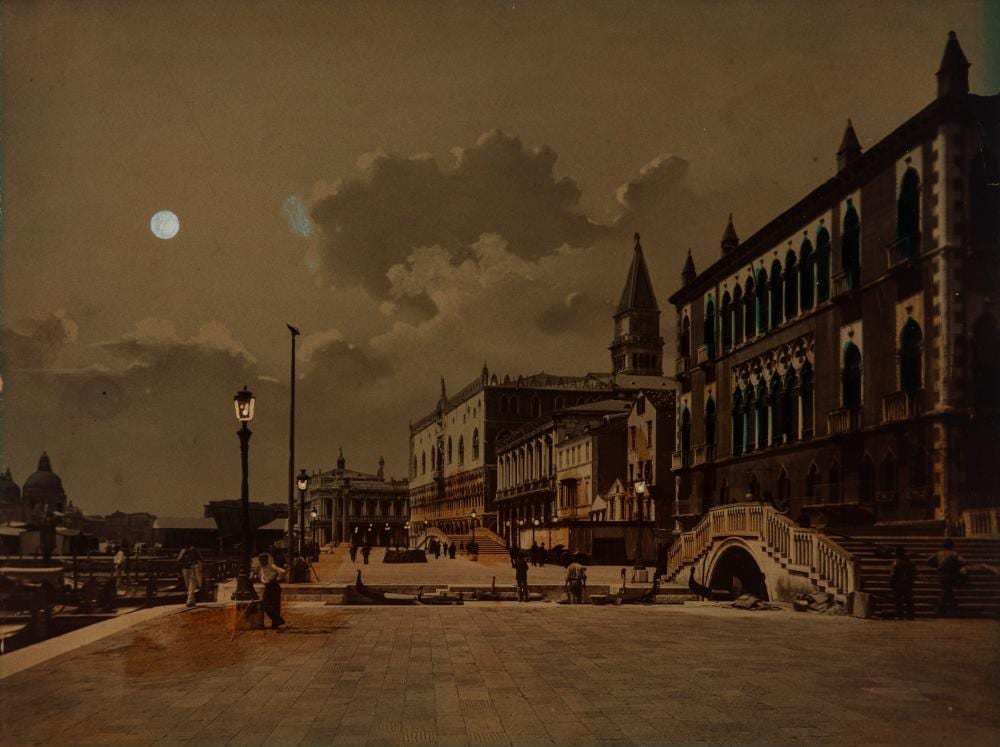 Carlo Naya comparable auction result: carlo naya attribuito a 1816 1882 untitled venice night 1900s