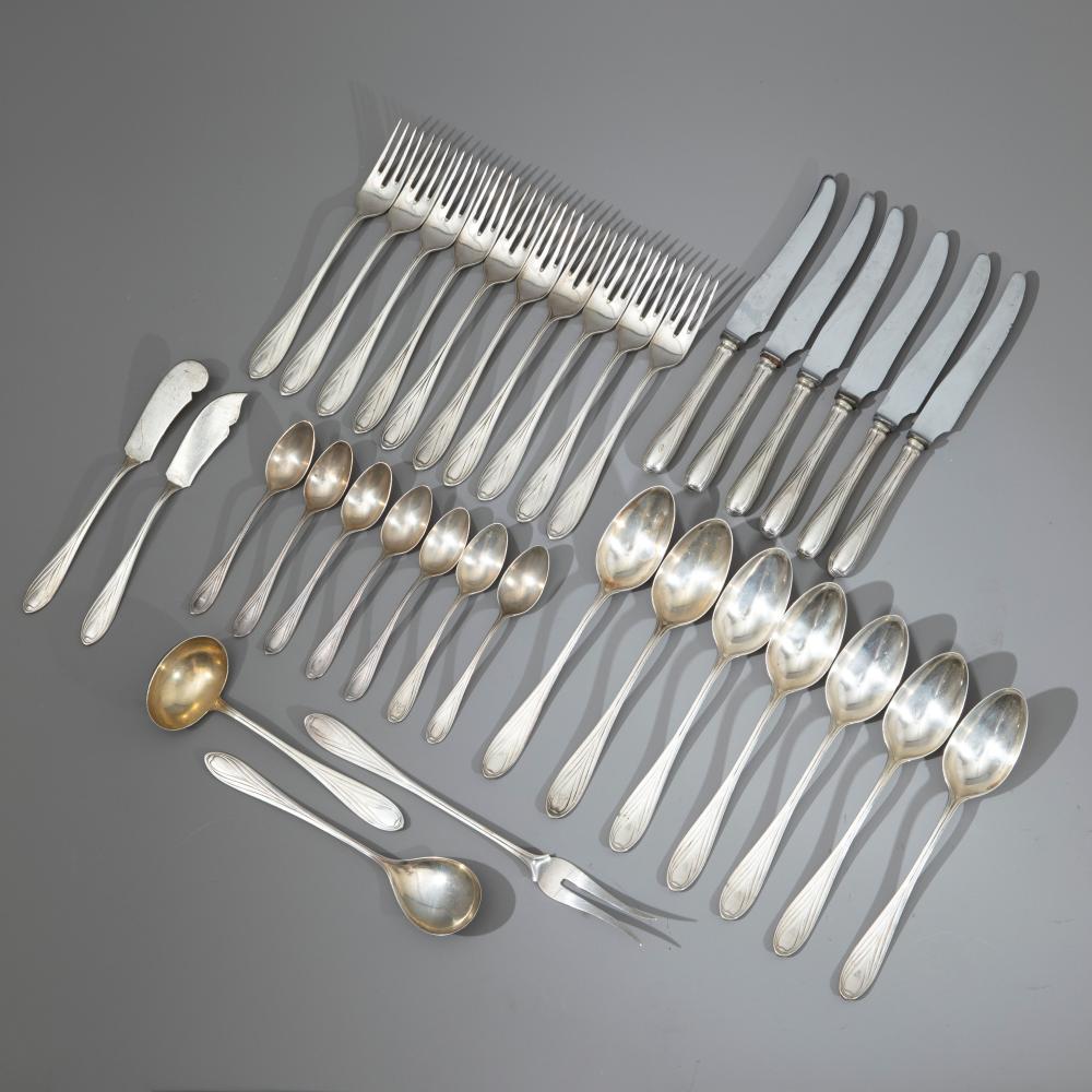 Hans Christiansen comparable auction result: hans christiansen 35 cutlery pieces model 3001