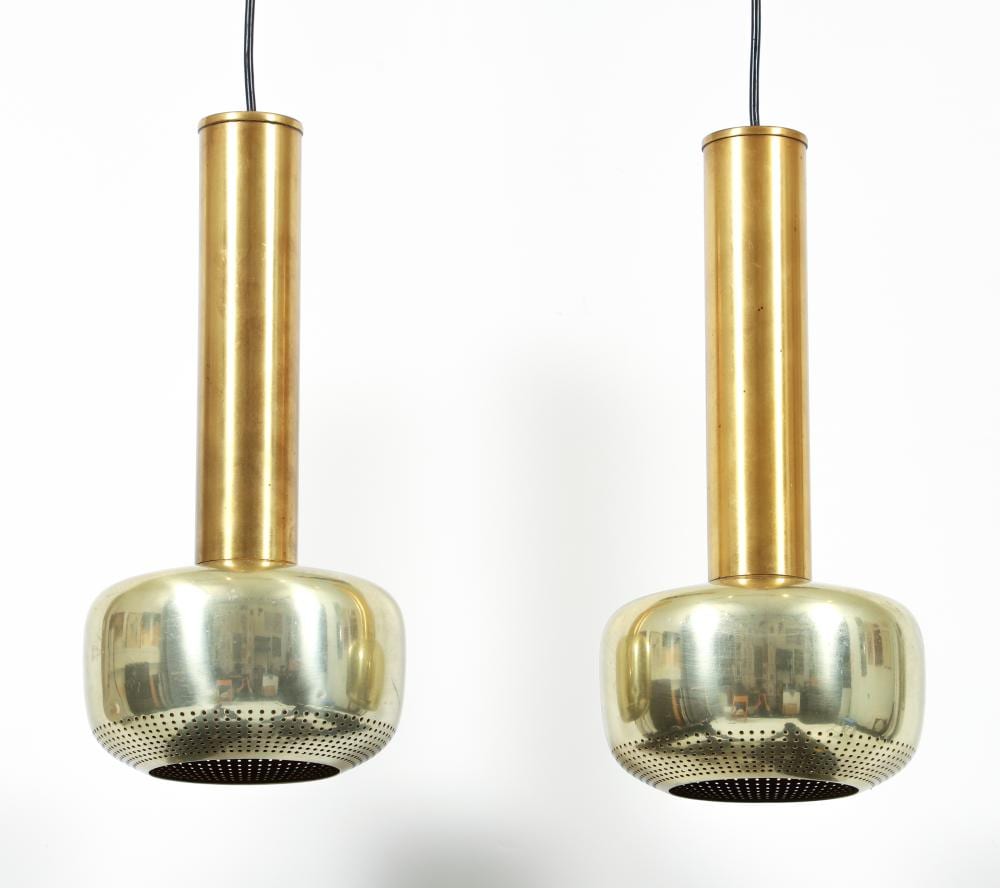 Vilhelm Lauritzen comparable auction result: vilhelm lauritzen for louis poulsen guldpendel lamps