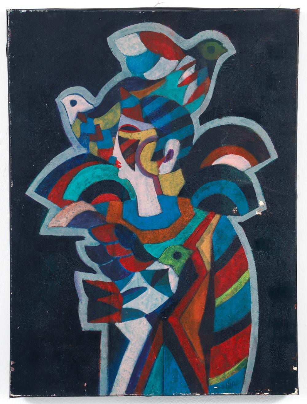Simon Avissar comparable auction result: simon avissar oil on canvas woman with birds