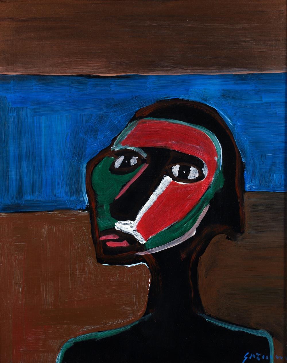 Juan Guzman-Maldonado comparable auction result: juan guzman maldonado oil on board portrait