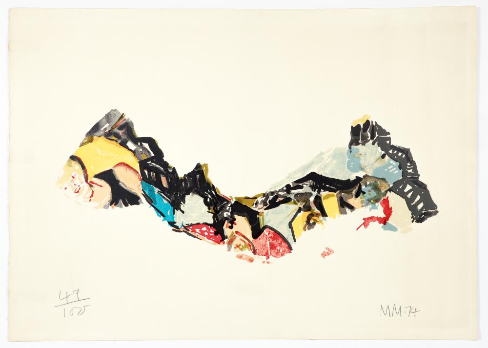 Malcolm Morley comparable auction result: malcolm morley 1974 orig litho hollywood film stars and