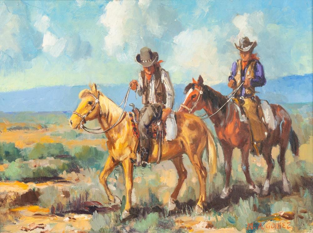 Marco Antonio Gomez comparable auction result: marco antonio gomez american 1910 1972 two riders
