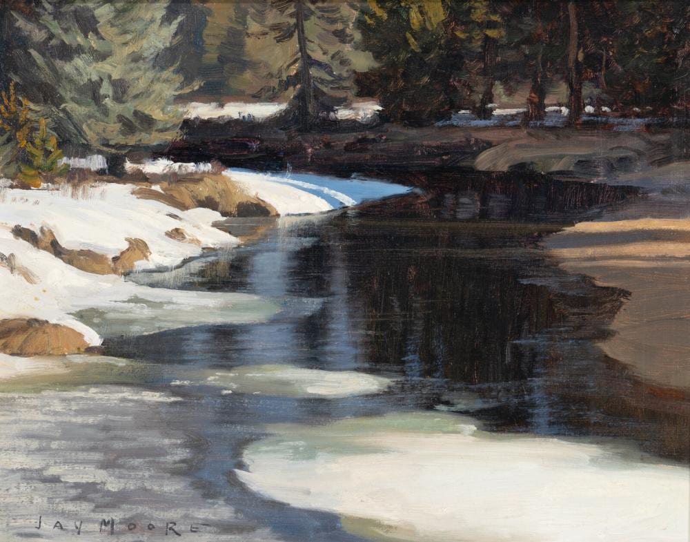 Jay Moore comparable auction result: jay moore american b 1964 early morning ice 2002
