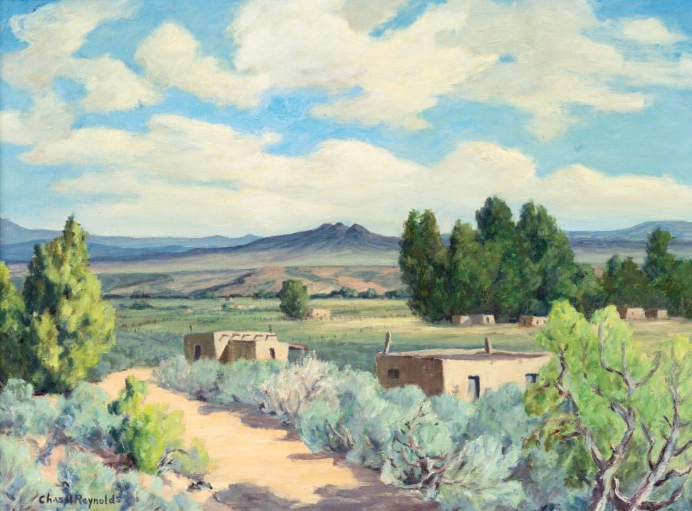 Charles Henry Reynolds comparable auction result: charles henry reynolds american 1902 1963 rural new mexico spring morning