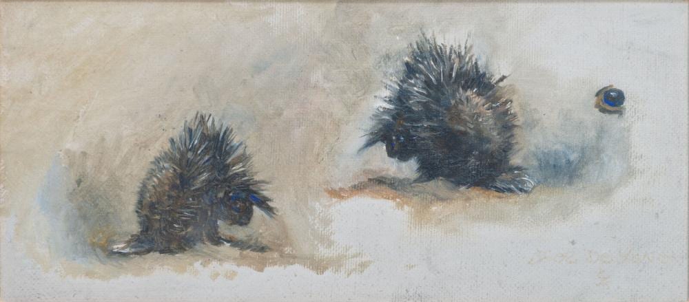 Joe DeYong comparable auction result: joe de yong american 1894 1975 c m russell s pet porcupine
