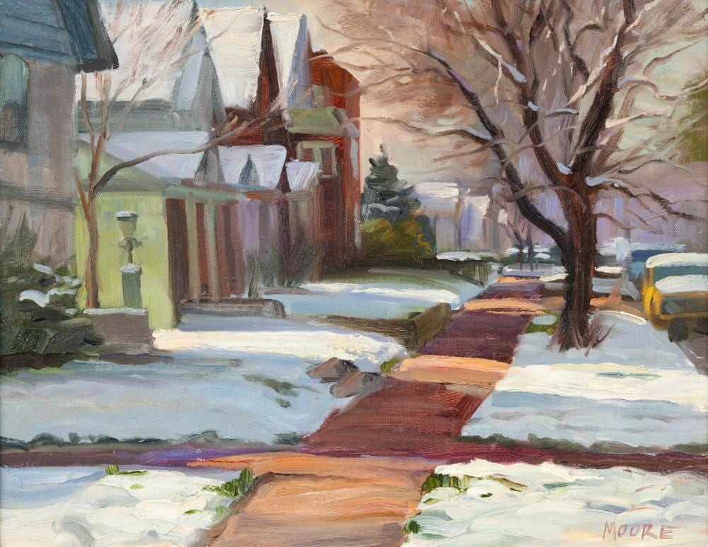 Jay Moore comparable auction result: jay moore american b 1964 april snow 1993