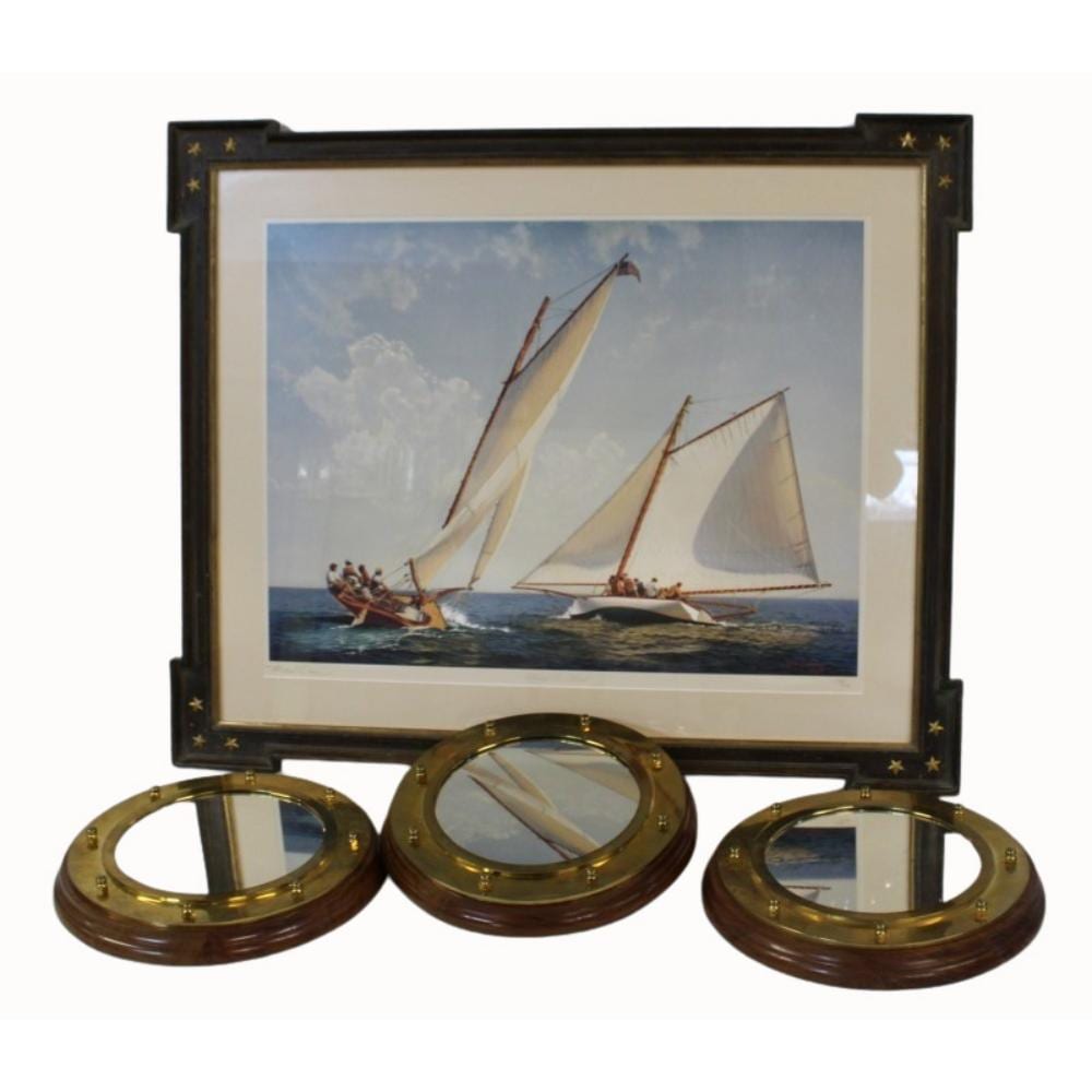 Michael Keane comparable auction result: michael keane print together with 3 porthole