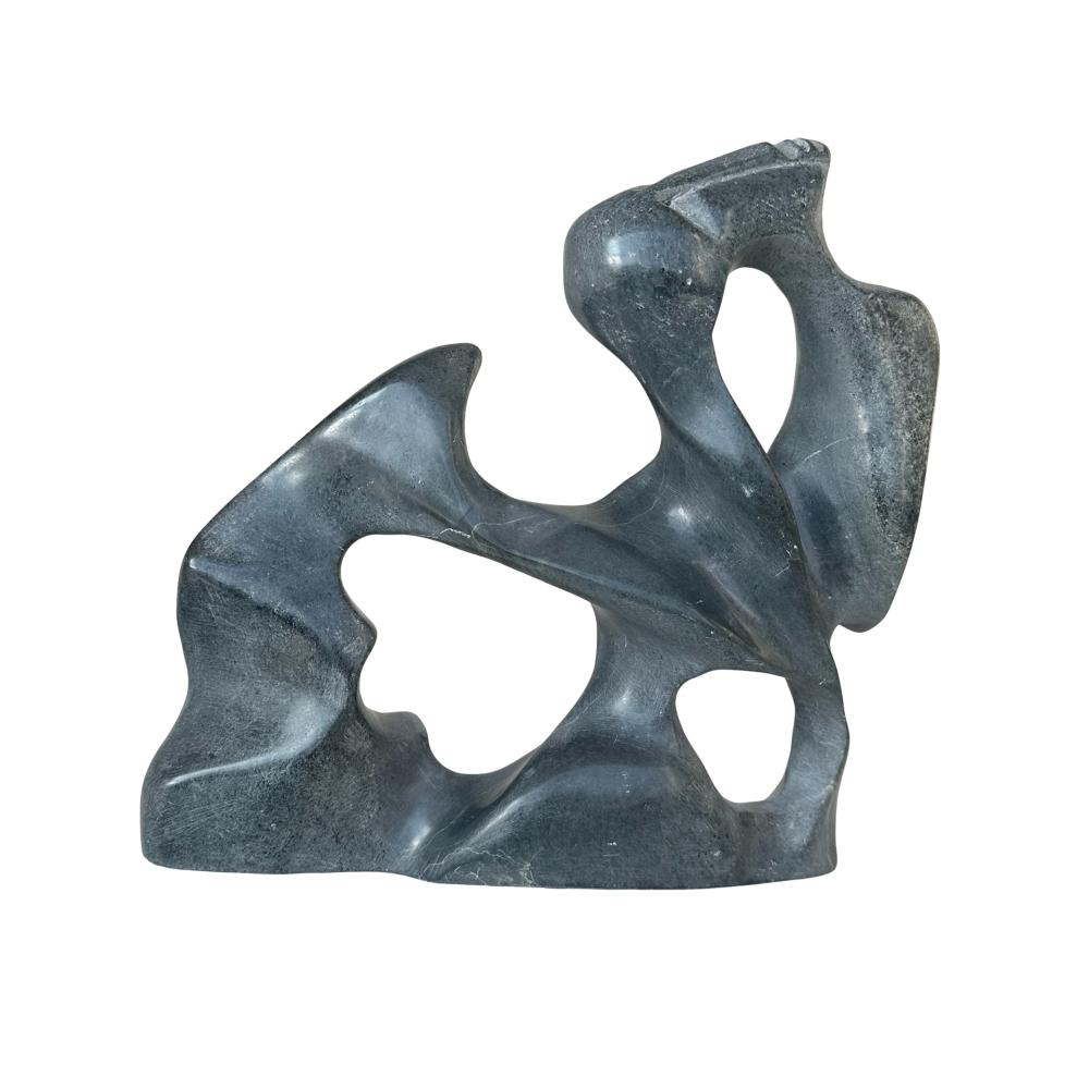 Alex Alikashuak comparable auction result: alex alikashuak sea goddess 1999 inuit serpentine stone sculpture from whale cove with certified authenticity openwork modernist carving