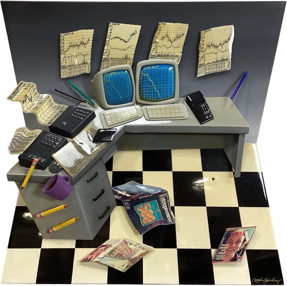 Roark Gourley comparable auction result: roark gourley b 1949 mixed media resin sculpture