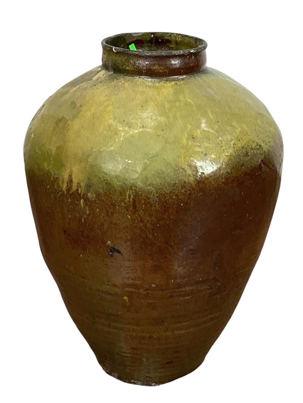 Two Tone Glazed Stoneware Martaban Jar sold by EJ'S Auction & Appraisal, lot 2305 — auction record photograph