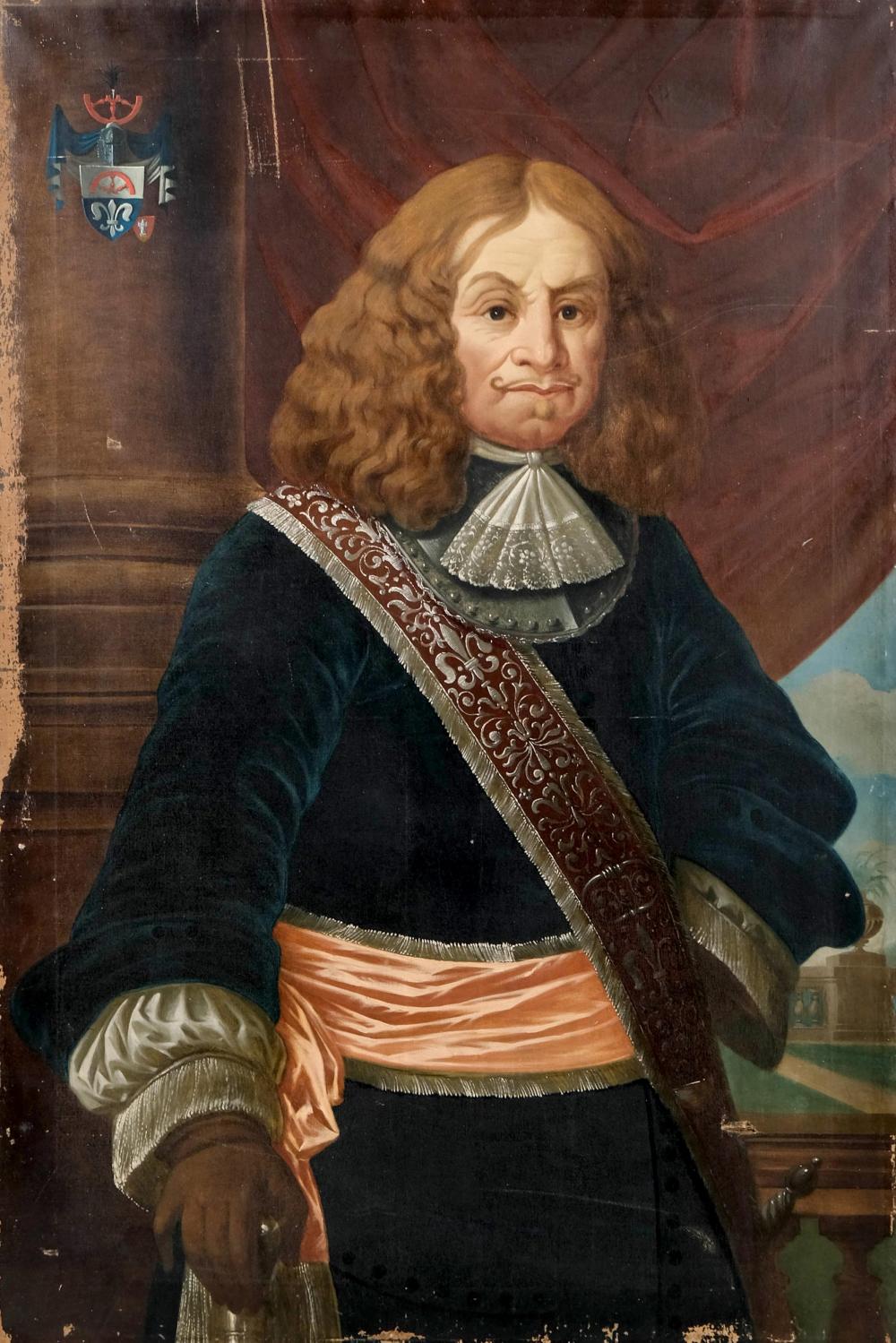 German School, 17th Century, Portrait of Captain Georg Christoph von Volckamer Obrister, Oil on Canvas Painting sold by Collective Hudson, LLC, lot 144 — auction record photograph