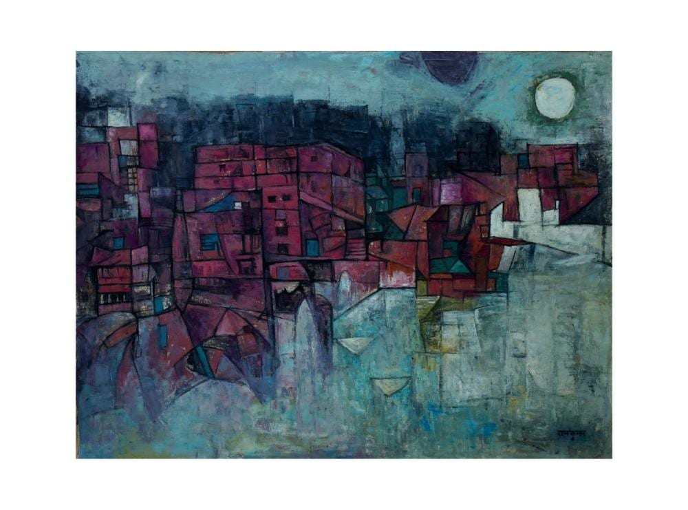ram kumar 1924 2018 untilted oil on canvas signed bottom right · PLAKAS · 2025-11-07 Ram Kumar comparable auction result: ram kumar 1924 2018 untilted oil on canvas signed bottom right