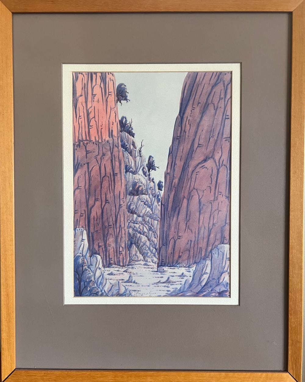 Maurice Namatjira comparable auction result: maurice namatjira 1938 77 australia central australian landscape glen helen gorge