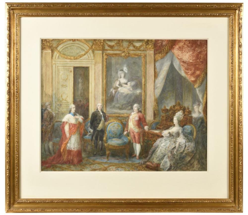 joseph navlet 1821 1889 marie antoinette et louis xvi recevant le card · Osenat · 2025-11-09 Joseph Navlet comparable auction result: joseph navlet 1821 1889 marie antoinette et louis xvi recevant le card