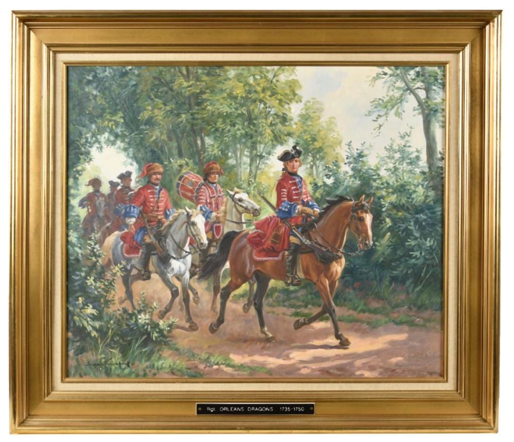 Eugene Leliepvre comparable auction result: eugene leliepvre 1908 2013 groupe de dragons cheval huile sur toil