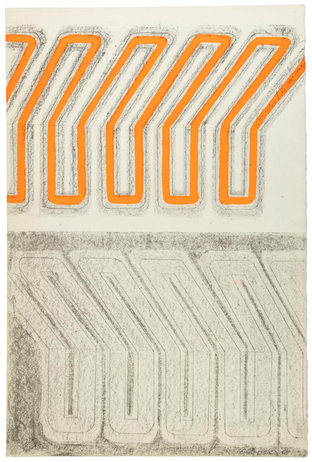 Chryssa comparable auction result: study for neon signed by chryssa