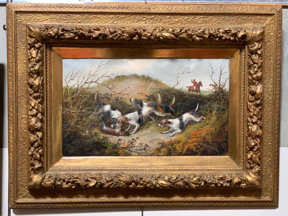 Edward Armfield comparable auction result: edward armfield 1817 1896 hunting dogs painting