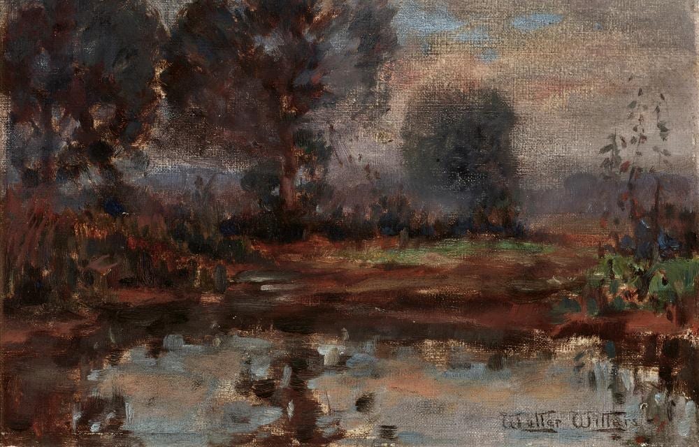 Walter Withers comparable auction result: walter withers 1854 1914 reflections of a spring sunset